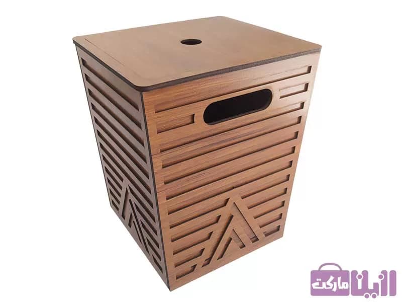 ست دستمال کاغذی و سطل عروس چوبی کد: 1108 — تصویر ۵