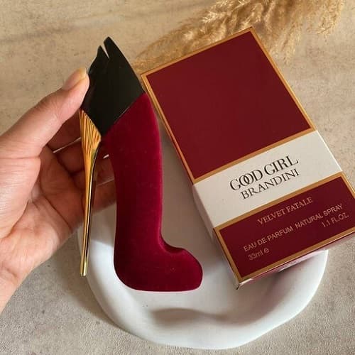 عطر ادکلن مینی گود گرل ولوت فتال(قرمز مخملی) برندینی | Carolina Herrera Good Girl Velvet Fatale Brandini حجم 33 میل