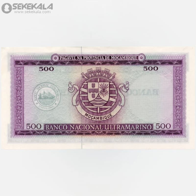 اسکناس 500 اسکودو موزامبیک 1976(UNC)(سورشارژ جمهوری خلق) — تصویر ۳