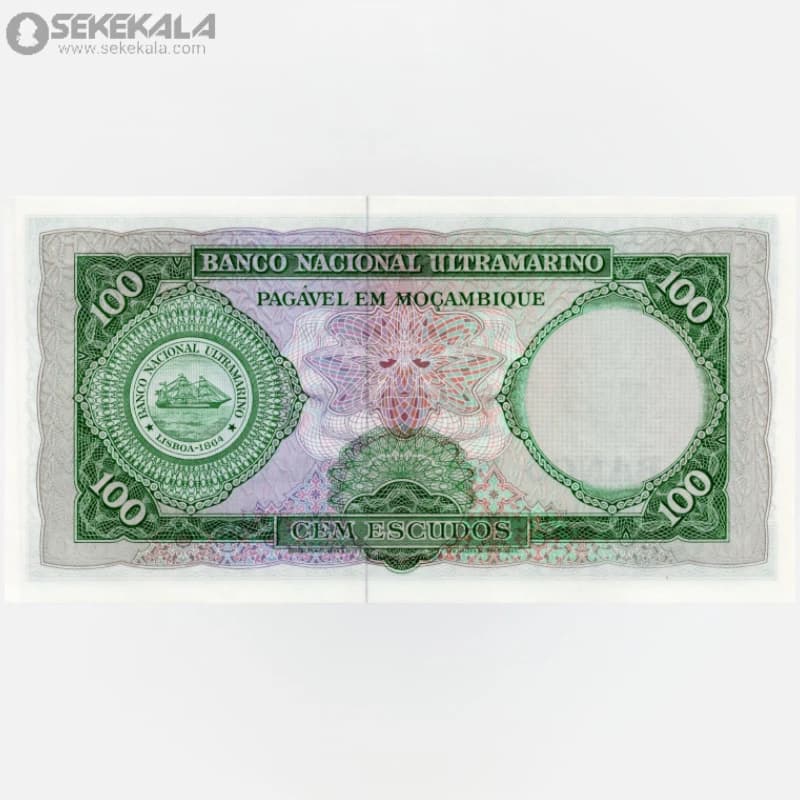 اسکناس 100 اسکودو موزامبیک 1976(UNC)(سورشارژ جمهوری خلق) — تصویر ۳