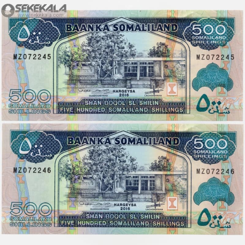جفت اسکناس 500 شیلینگ سومالی‌لند 2013 (UNC)