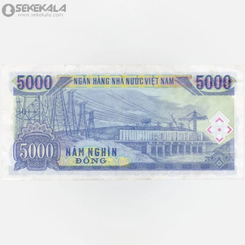 اسکناس 5000 دانگ ویتنام 1991 (VF)(جمهوری سوسیالیستی) — تصویر ۳