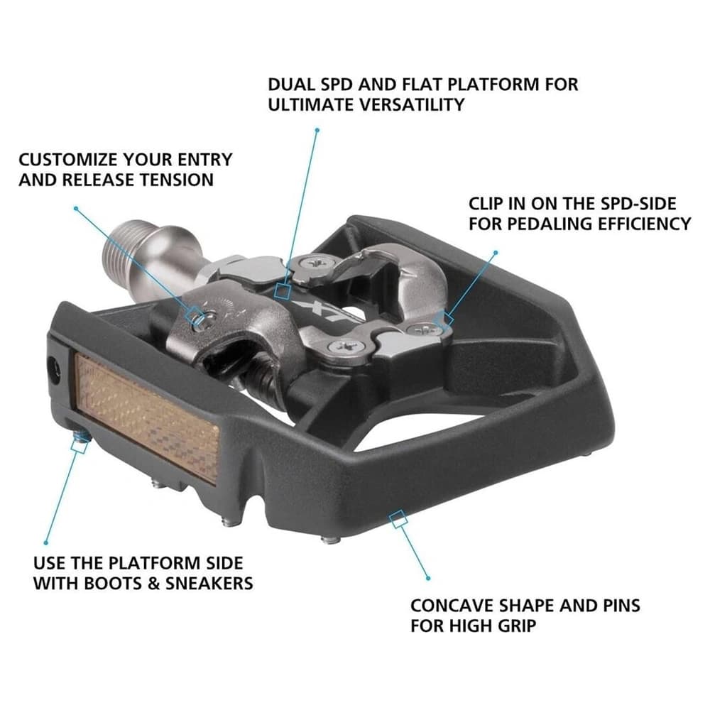 پدال دوچرخه دئور ایکس‌تی شیمانو مدل SHIMANO DEORE XT PD-T8000 — تصویر ۳