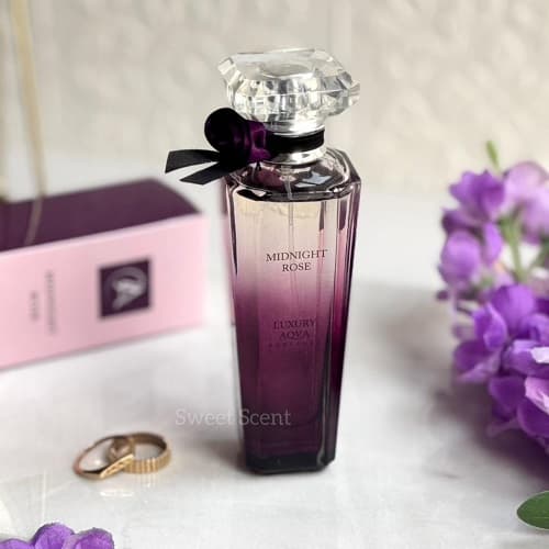 عطر و ادکلن لانکوم ترزور میدنایت رز لاکچری آکوا | Lancome Tresor Midnight Rose Luxury Aqva حجم 50 میل(شرکتی) — تصویر ۴