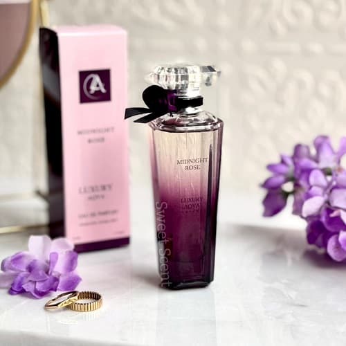 عطر و ادکلن لانکوم ترزور میدنایت رز لاکچری آکوا | Lancome Tresor Midnight Rose Luxury Aqva حجم 50 میل(شرکتی)