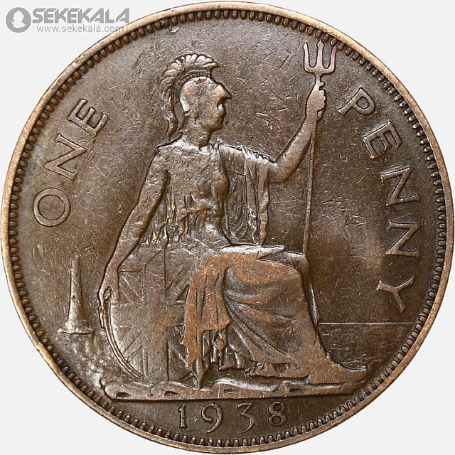 سکه 1 پنی انگلیس 1938 (جرج ششم)