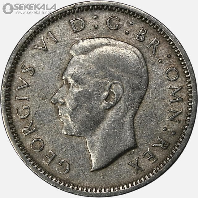 سکه 6 پنس انگلیس 1949 (جرج ششم) — تصویر ۳