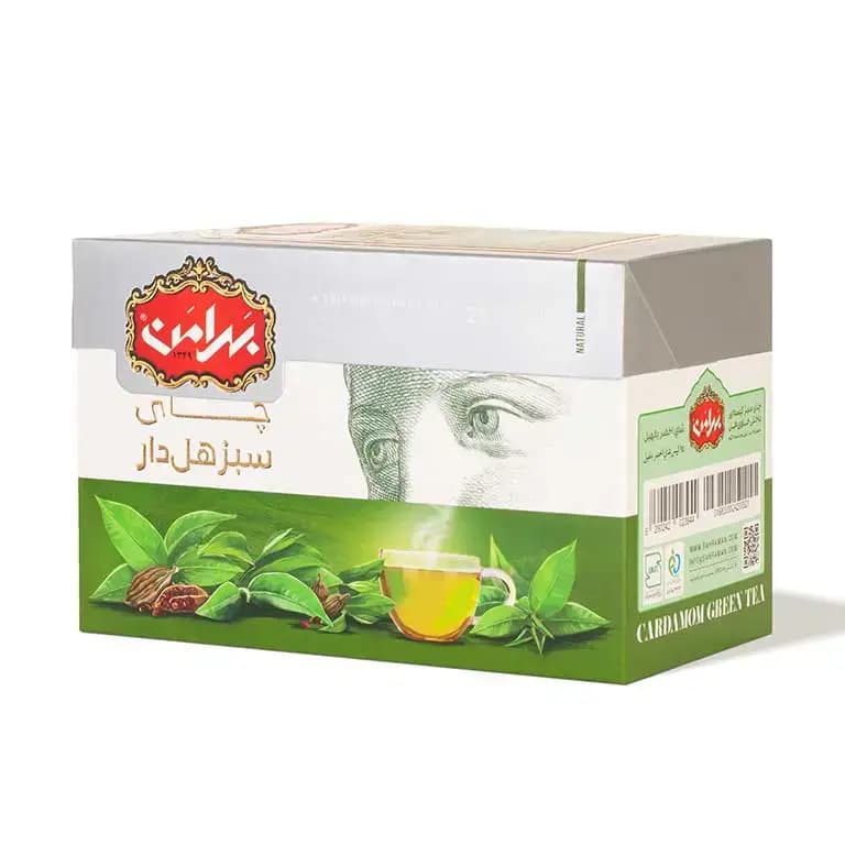 دمنوش چای سبز هل بهرامن