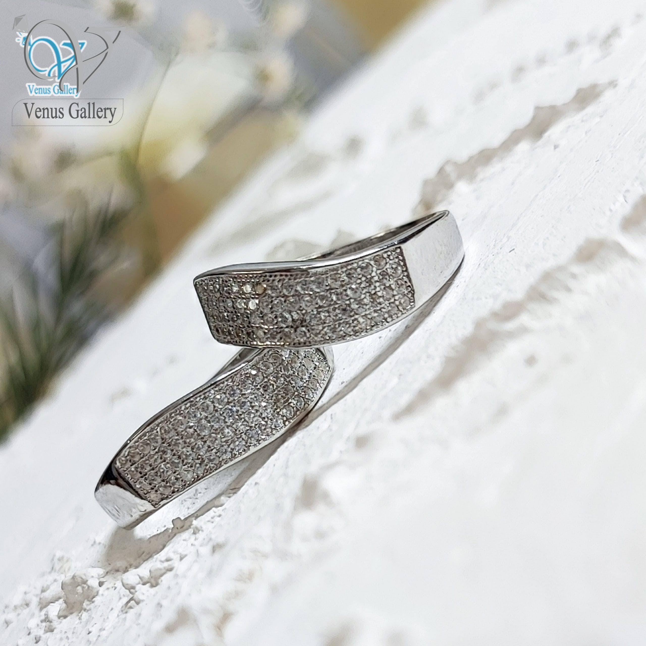 حلقه ست نقره طرح طلا کد 3297