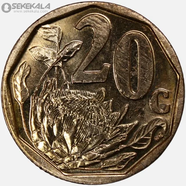 سکه 20 سنت آفریقای جنوبی 2005 (+AU)