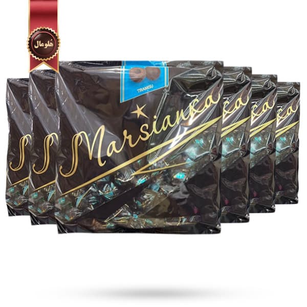 6 بسته شکلات پذیرایی مارسیانکا Marsyanka مدل تیرامیسو Tiramisu وزن یک کیلویی (اورجینال)