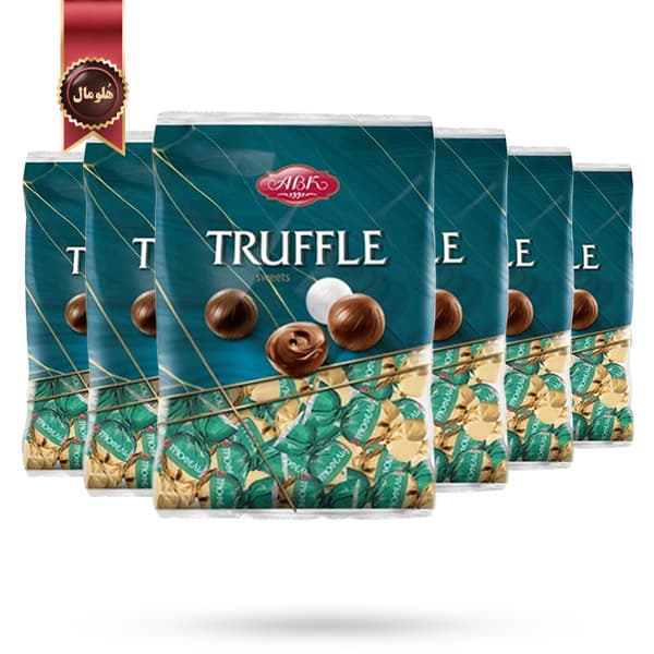 6 بسته شکلات پذیرایی گرد ای بی کی ABK مدل ترافل فندقی Truffle Hazelnut وزن یک کیلویی (اورجینال)