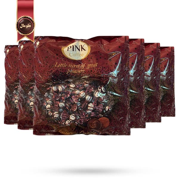6 بسته شکلات ترافل پذیرایی پینک PINK مدل کافی Coffee وزن یک کیلویی (اورجینال)