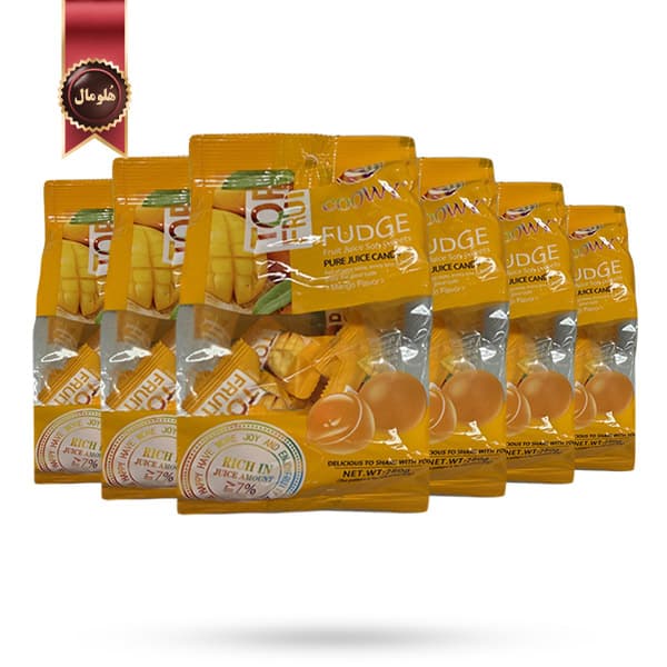 6 بسته آبنبات نرم فاج FUDGE مدل تاپ فروت انبه TOP FRUIT Mango وزن 80 گرم (اورجینال)