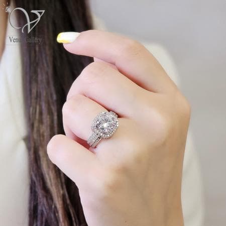 انگشتر نقره تک نگین ظریف دخترانه کد 3062