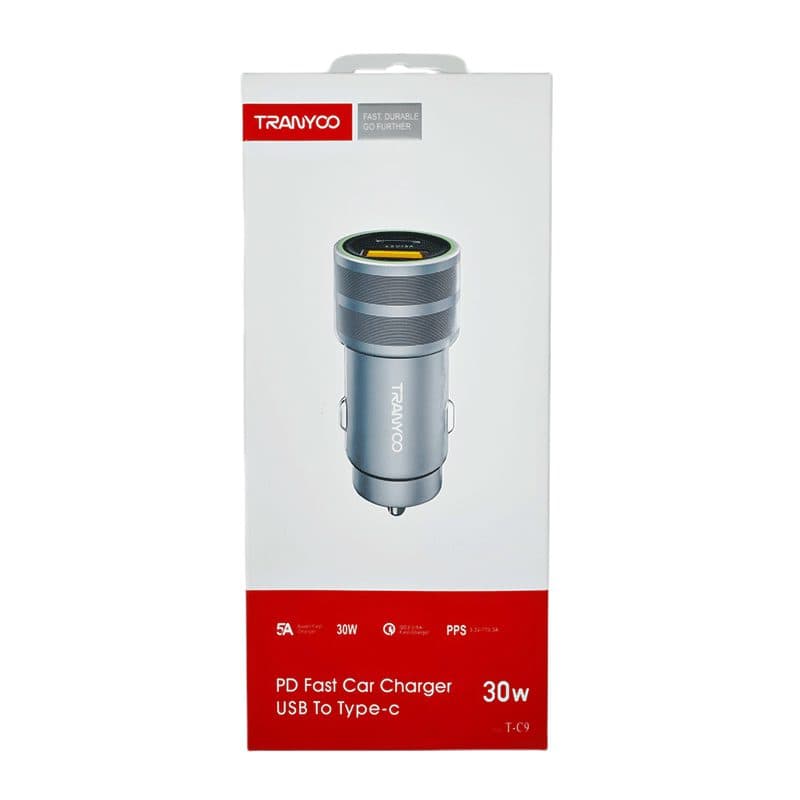 شارژر فندکی خودرو فست شارژ ترنیوTRANYOO T-C9 30W — تصویر ۳