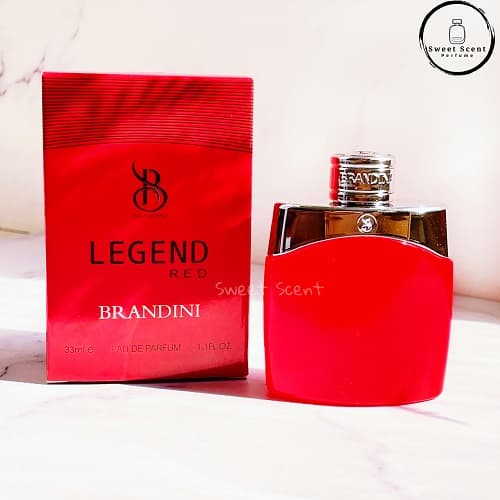 عطر ادکلن مینی مونت بلنک لجند رد(مون بلان لجند قرمز) برندینی | Mont Blanc Legend Red Brandini حجم 33 میل — تصویر ۲