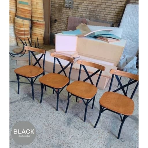 صندلی لهستانی چوب روکش بلوط مبلمان اورلین مدل 959449
