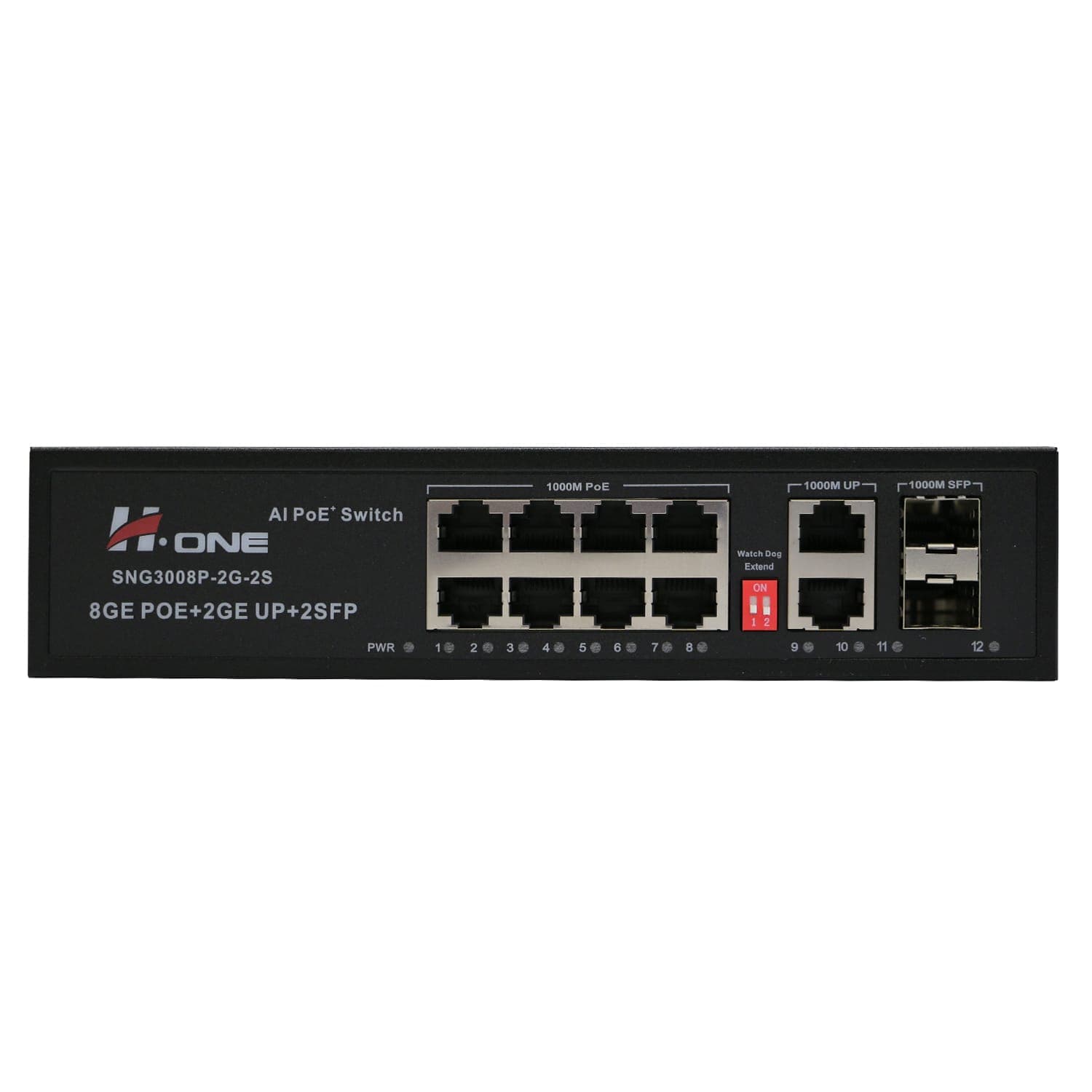 سوئیچ 8 پورت POE مدل SNG3008P-2G-2S برند H.ONE
