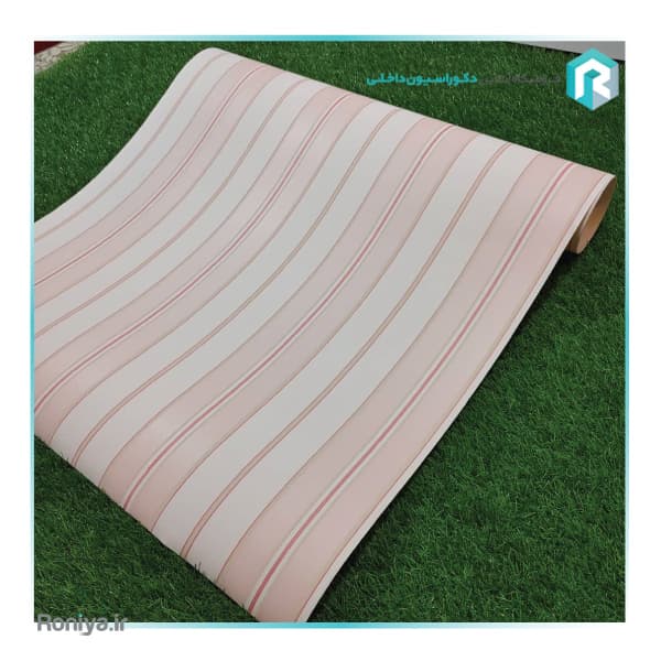 کاغذ دیواری کودک راه راه صورتی800312