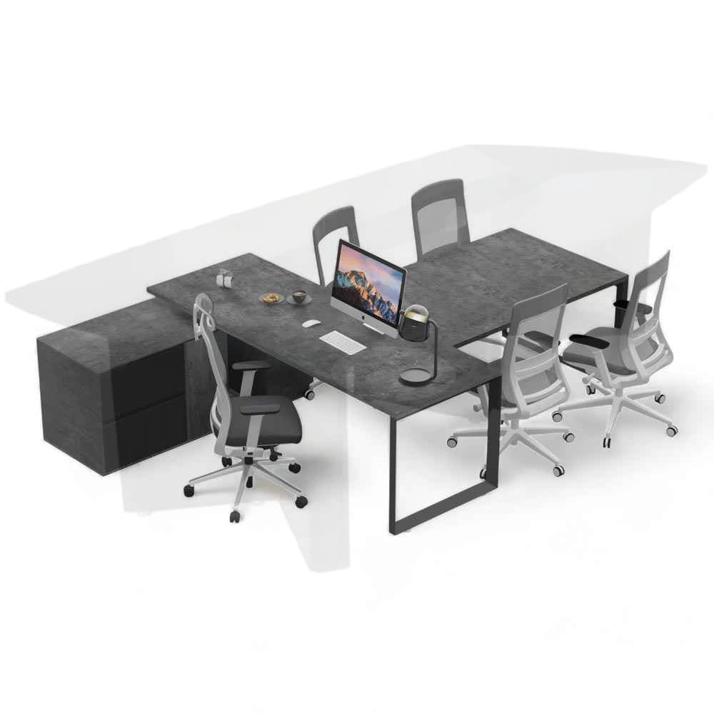 میزمدیریتی پایه فلزی بتن 1207 مجاهد چوب آرتا