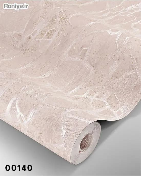 ست کاغذ دیواری طرح ماربل شاین دار رنگ روشن کد 00139 + طرح ساده — تصویر ۳