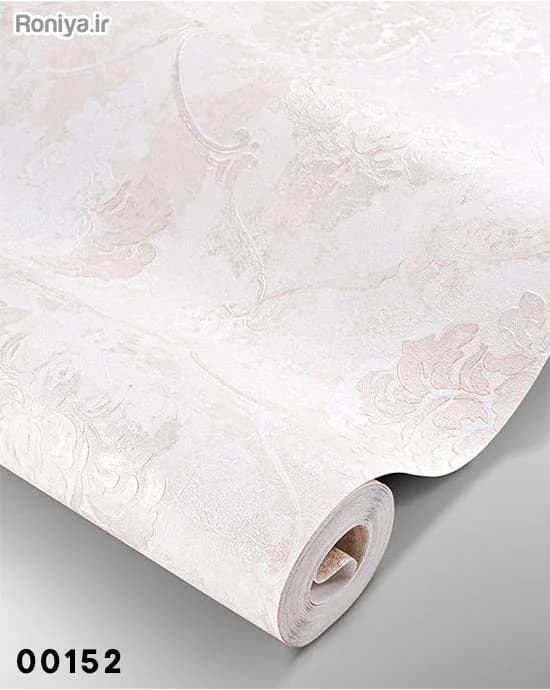 ست کاغذ دیواری ساده طرح داماسک کرم روشن کد 00151 + طرح ساده — تصویر ۴