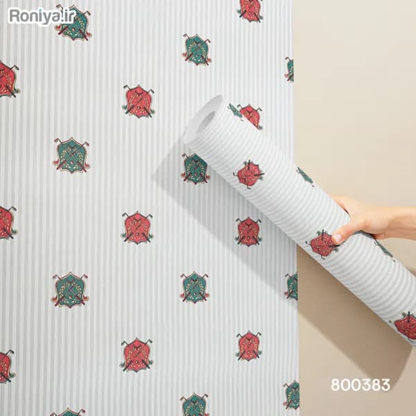کاغذ دیواری راه راه برای اتاق نوجوان کد 800383