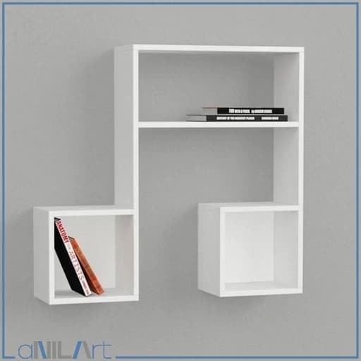 شلف و قفسه دکوری دیواری طرح نت موسیقی مبلمان اورلین مدل 967675 — تصویر ۲