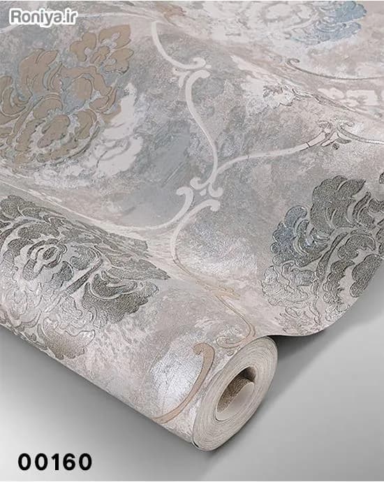 ست کاغذ دیواری مینیمال طرح داماسک کد 00159 + طرح ساده — تصویر ۴