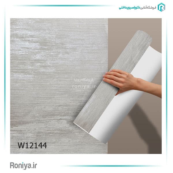 کاغذ دیواری پتینه نقره ای کد W12144