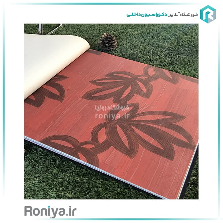 کاغذ دیواری زرشکی طوسی کد 97002