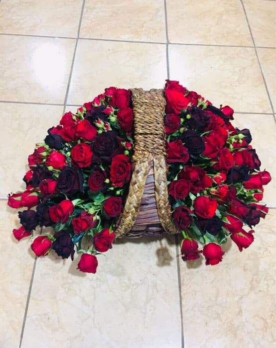سبد گل گرد کد 811