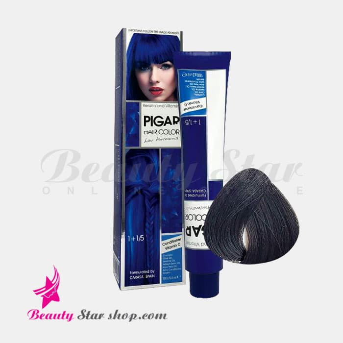 رنگ مو پیگار شماره A2 رنگ قهوه ای خاکستری تیره حجم 100 میلی لیتر — تصویر ۲
