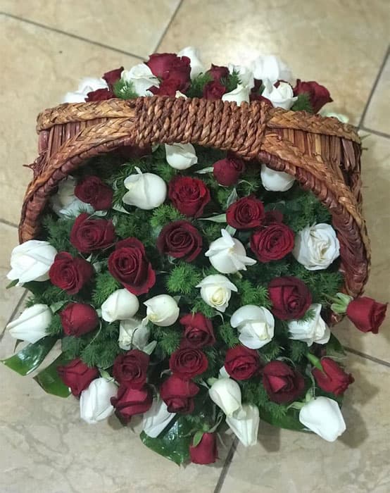 سبد گل گرد کد 792