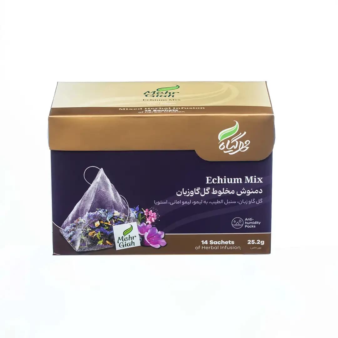 دمنوش گل‌گاوزبان مهرگیاه – 14ساشه