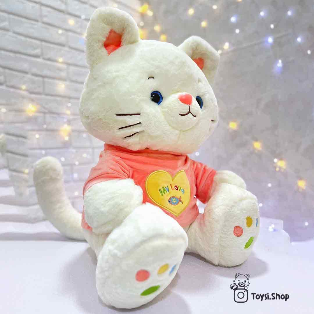 عروسک گربه لباس دار نشسته