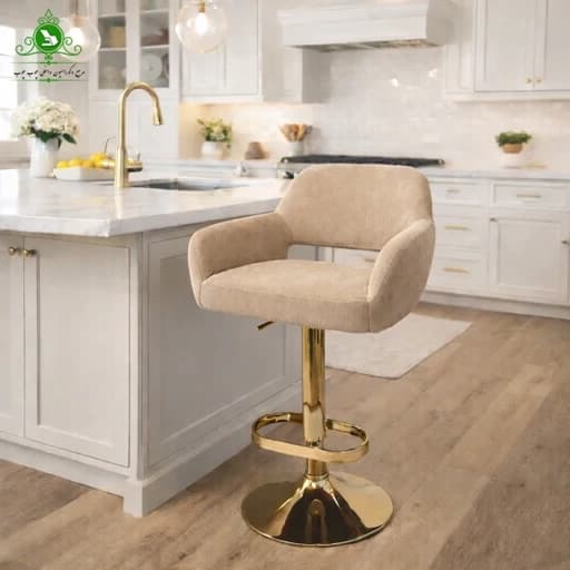 صندلی اپن جکدار مدل پاریس پایه طلایی مبلمان اورلین مدل 959338