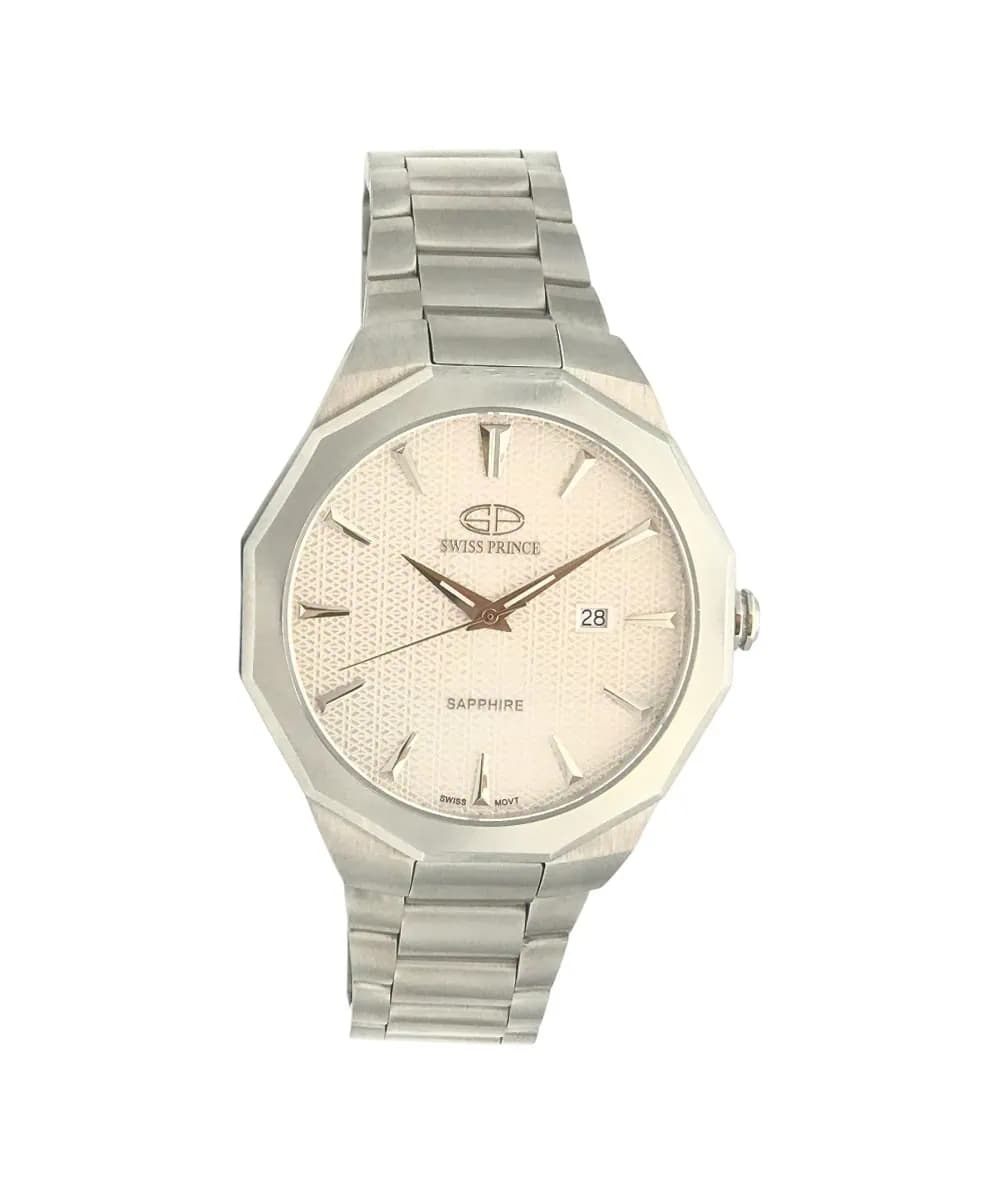 ساعت مچی مردانه سوئیس پرنس مدل 2002G-WHITE