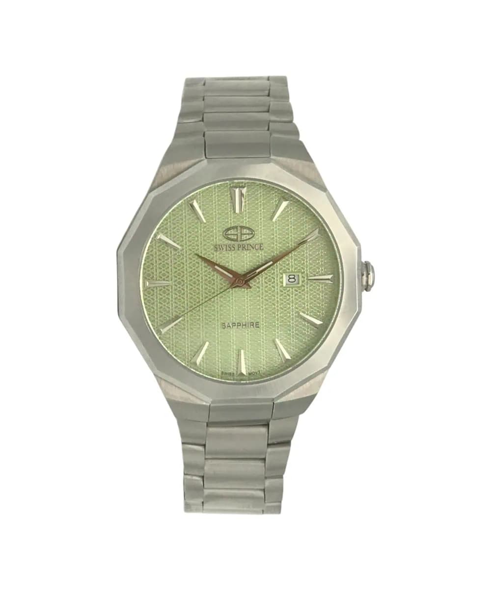ساعت مچی مردانه سوئیس پرنس مدل 2002G-GREEN