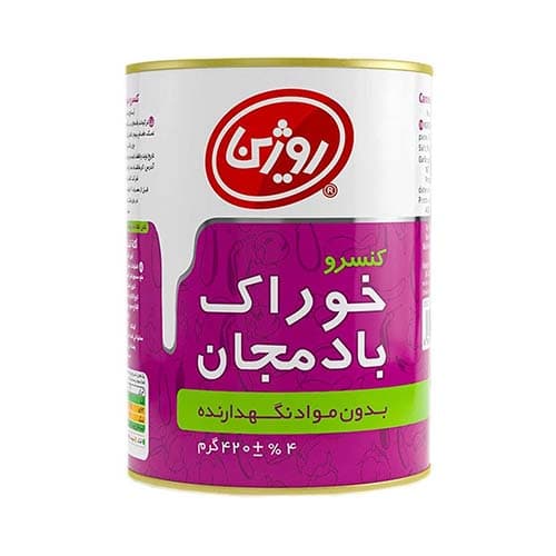 کنسرو خوراک بادمجان 400 گرم روژين تاک