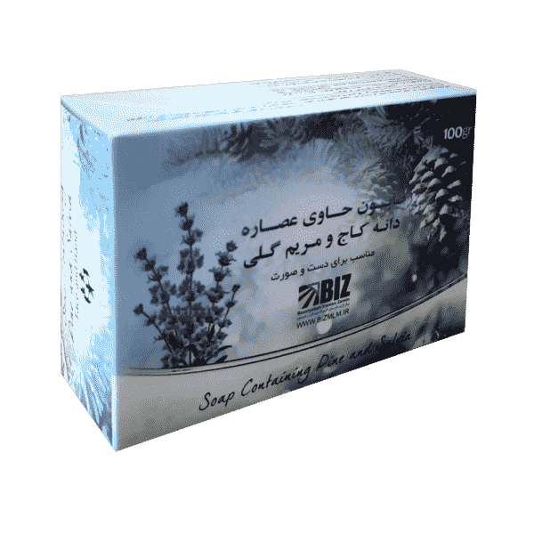 صابون دانه کاج و مریم گلی دست و صورت بیز — تصویر ۲