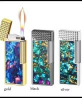 فندک گازی بغلزن طرح دانهیل صدفی برند Lighter اورجینال — تصویر ۳