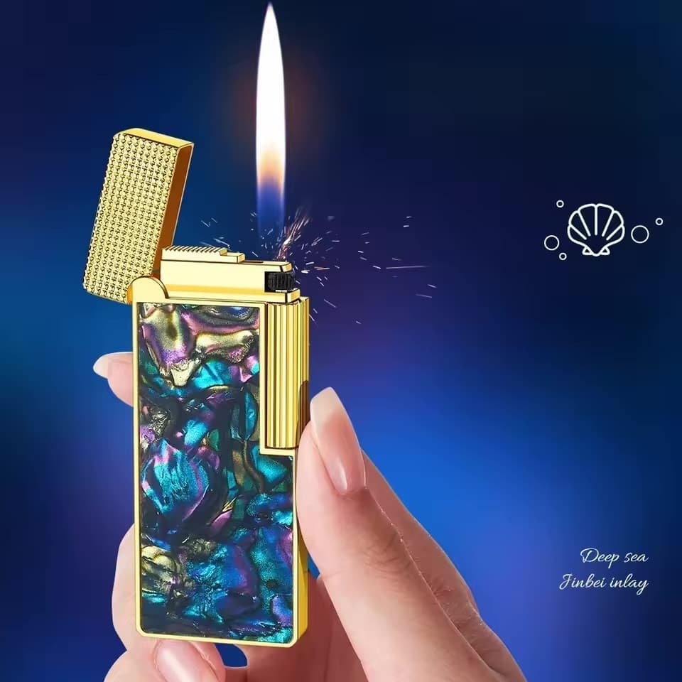 فندک گازی بغلزن طرح دانهیل صدفی برند Lighter اورجینال