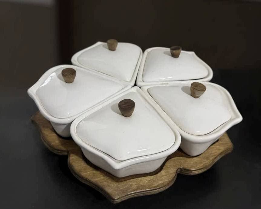 اردوخوری چوب سرامیک پنج تایی