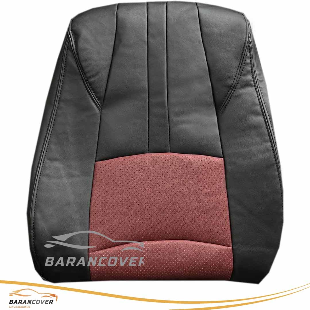 روکش صندلی فردا موتور FMC 511 چرم رنگ مشکی زرشکی