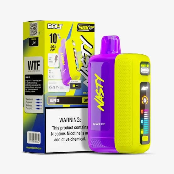 پاد یکبار مصرف نستی 50000 پاف انگور یخ | NASTY 50000 Grape Ice Disposable Vape