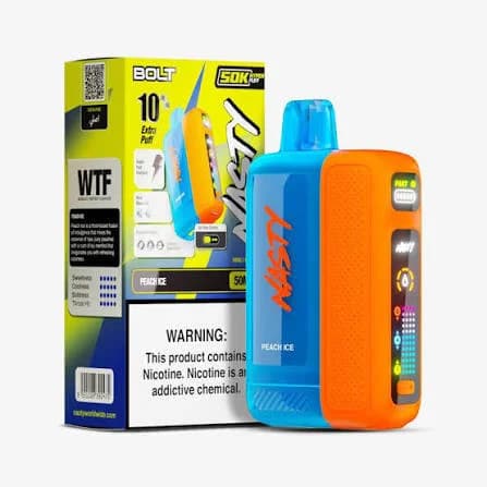 پاد یکبار مصرف نستی 50000 پاف هلو یخ | NASTY 50000 Peach Ice Disposable Vape