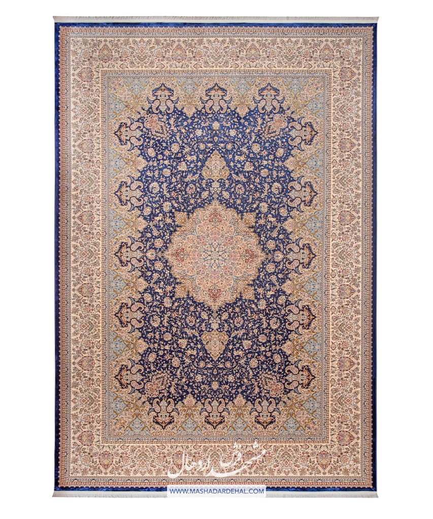 فرش اکریلیک ماشینی کد 263 زمینه سرمه ای