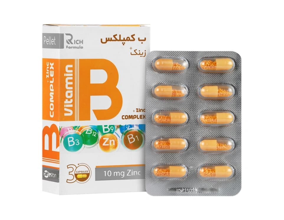 کپسول ب کمپلکس زینک ریچ فرمولا بهستان بسته 30 عددی